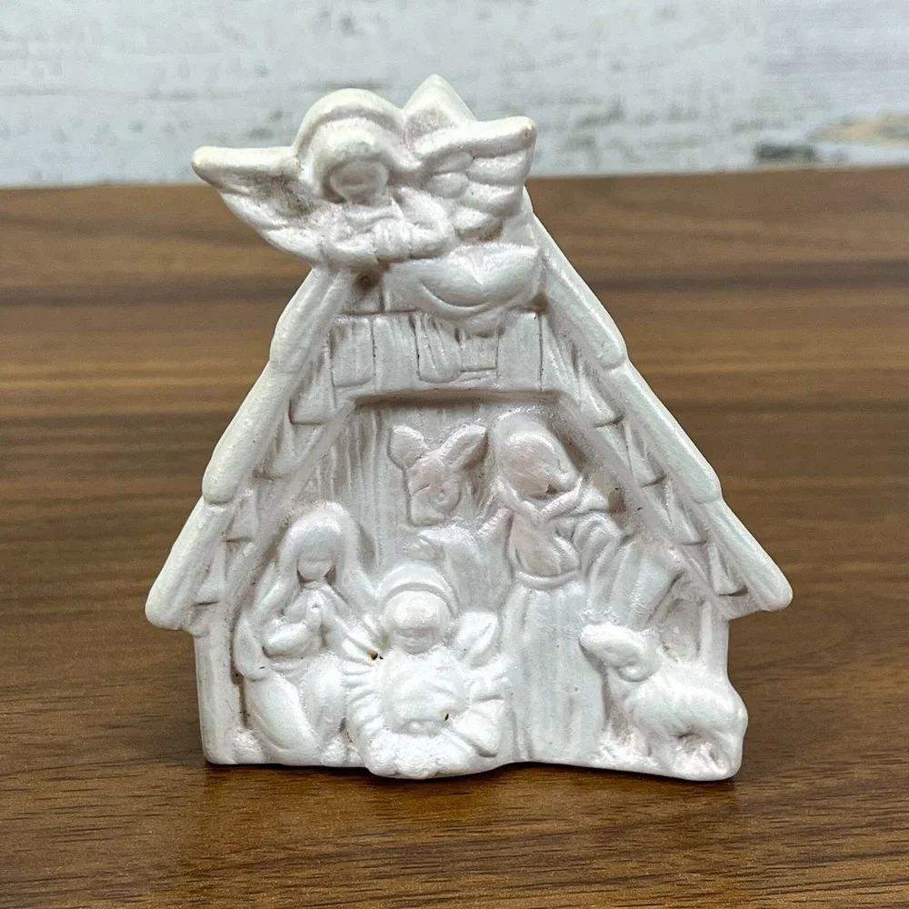 Vintage Ceramic Mold Nativity Scene Three Wise Men‎ Baby Jesus Joesph 1994 3